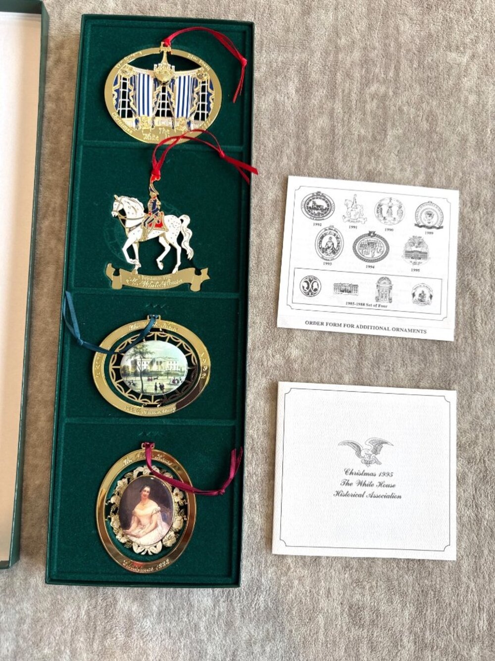 White House Historical Association Ornament Set 1990-1993